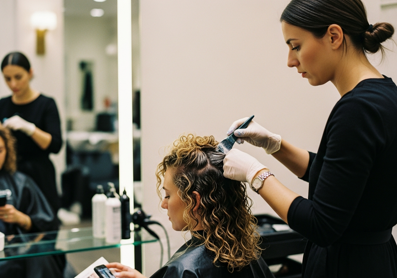 color for curly hair chestnut hill