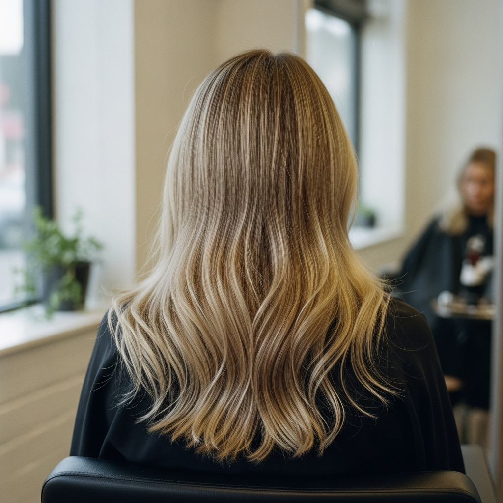 long blonde balayage hair extensions chestnut hill