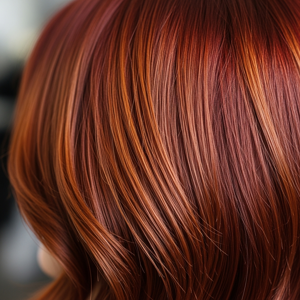 Rich, vibrant copper hair color