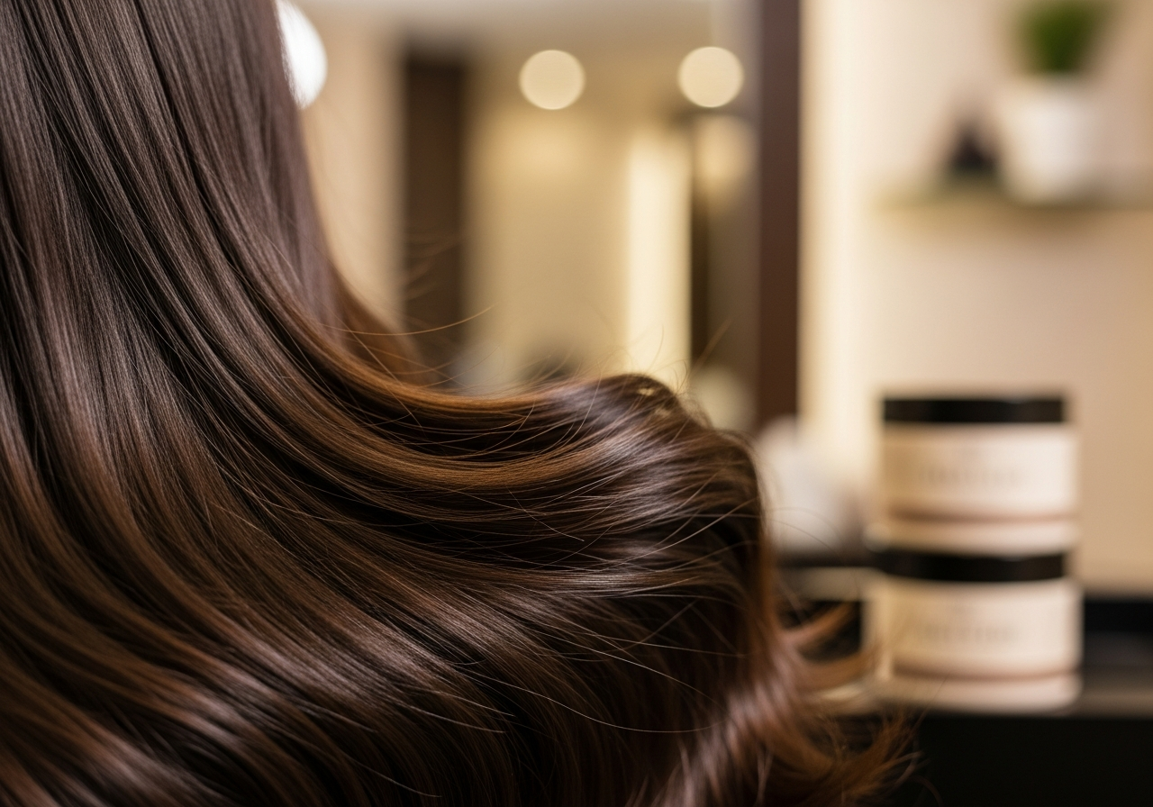Glossy, deeply conditioned healthy hair